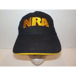 NRA National Rifle Association Embroidered Strapback Ball Cap Hat Black